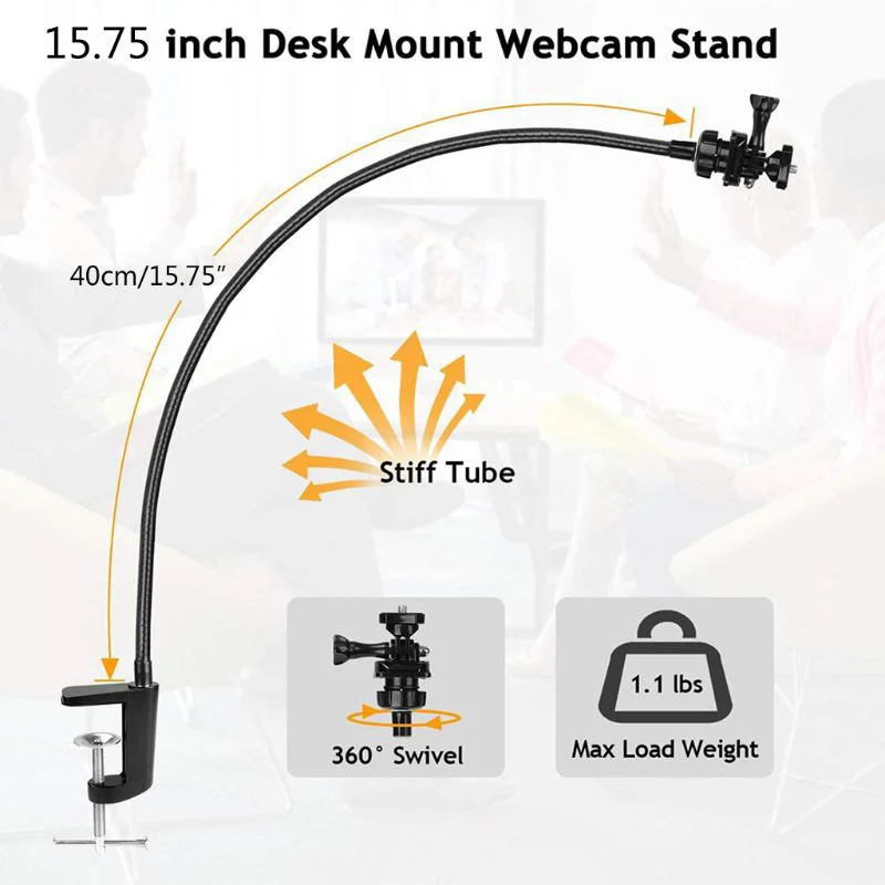 Flexible Desktop Clamp Mount Features